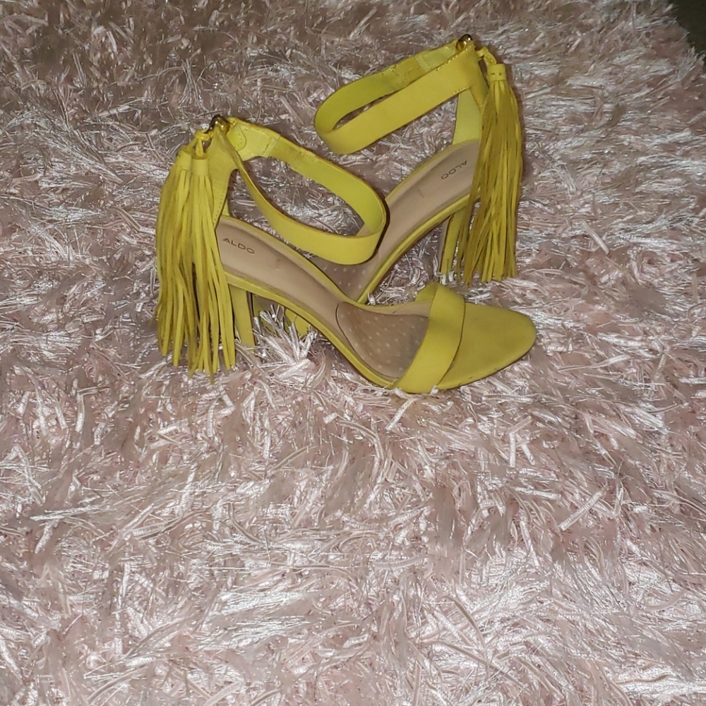 Aldo Tassel Heels (Mustard)
